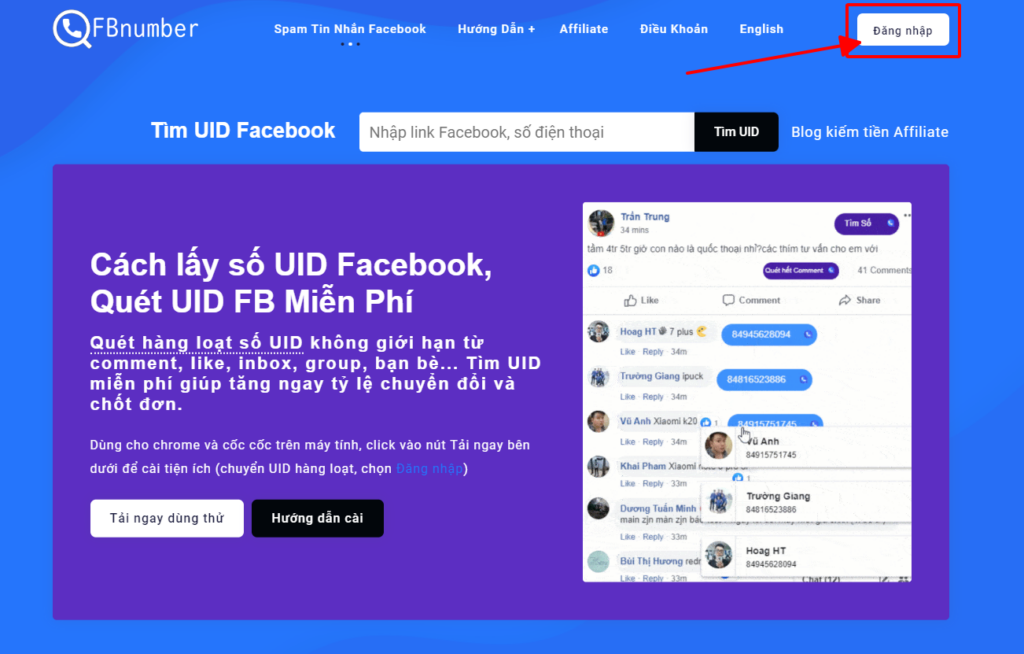 Hướng dẫn làm Affiliate FBnumber