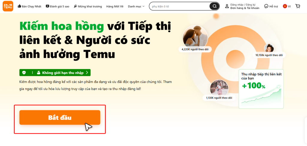 Hướng dẫn kiếm tiền Temu Affiliate chi tiết từ A-Z