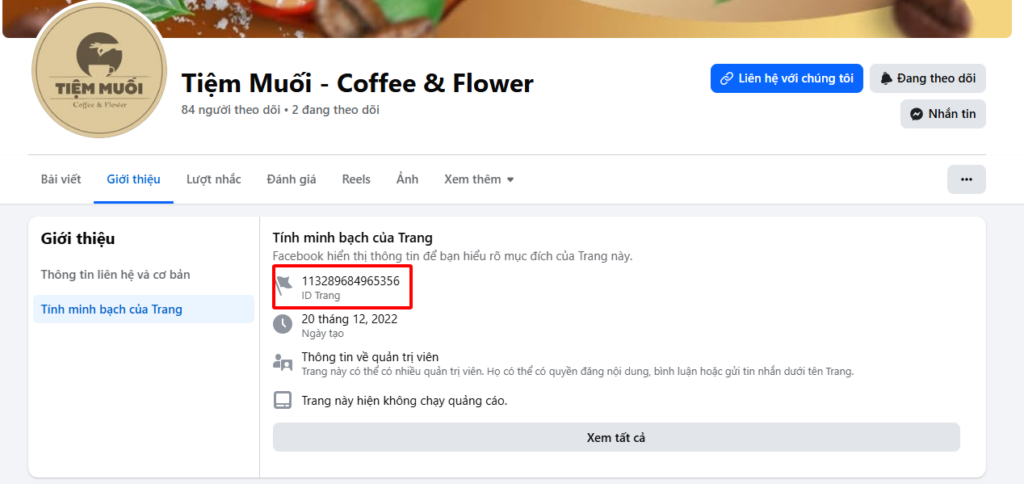 Cách lấy ID Fanpage Facebook