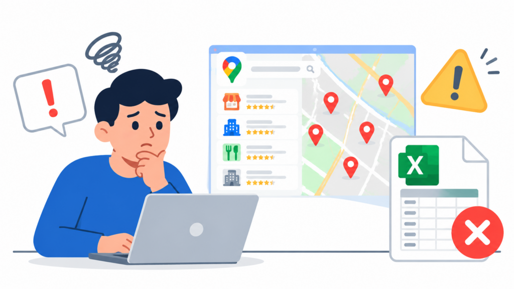 cách cào dữ liệu google map