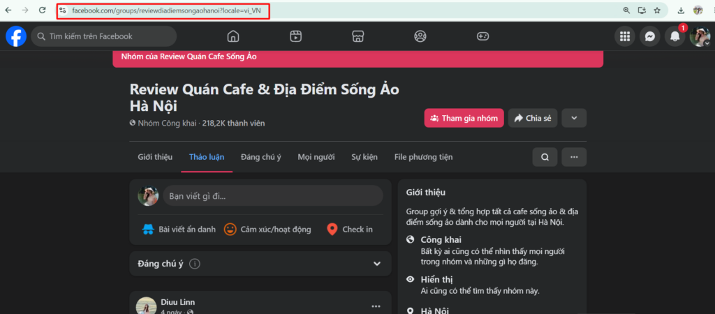 cách lấy id group Facebook