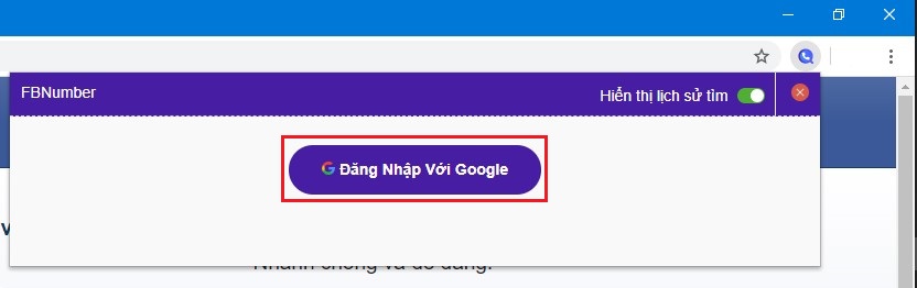 Extension quét số điện thoại