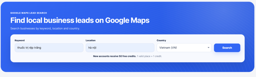 lấy số điện thoại từ google maps